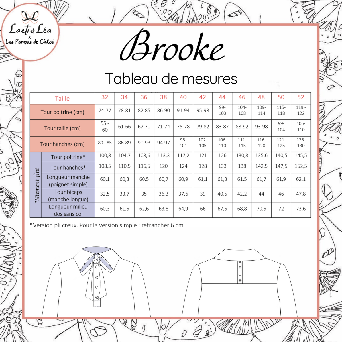 Vareuse / Blouse Brooke Femme 32-52 (Patron de couture)