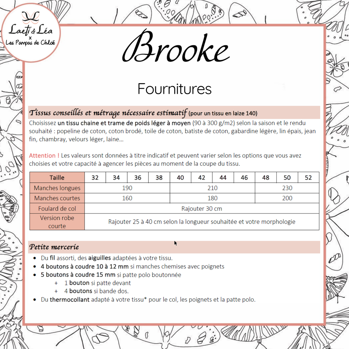 Vareuse / Blouse Brooke Femme 32-52 (Patron de couture)