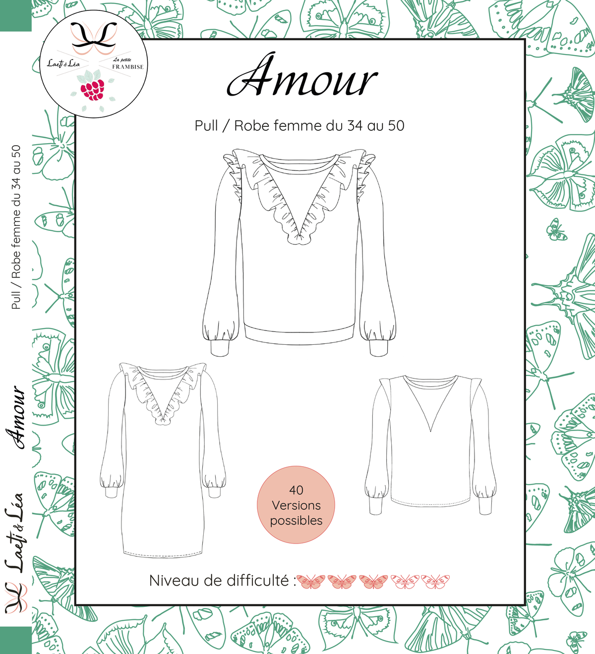 Pull Amour Femme 34-50 (Patron de couture)