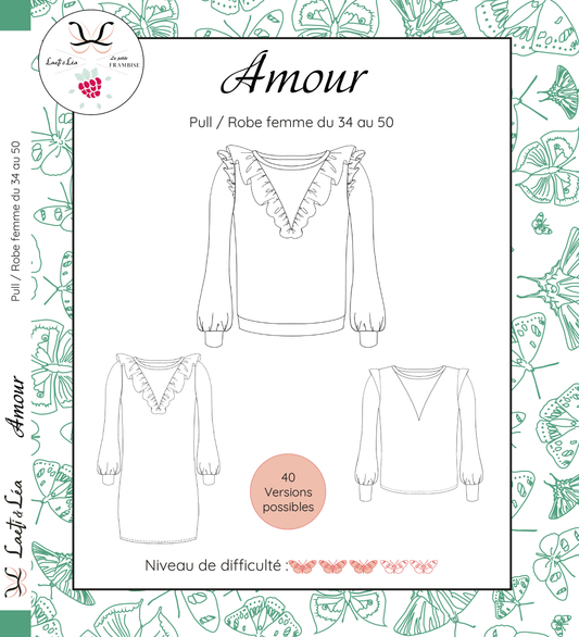 Pull Amour Femme 34-50 (Patron de couture)