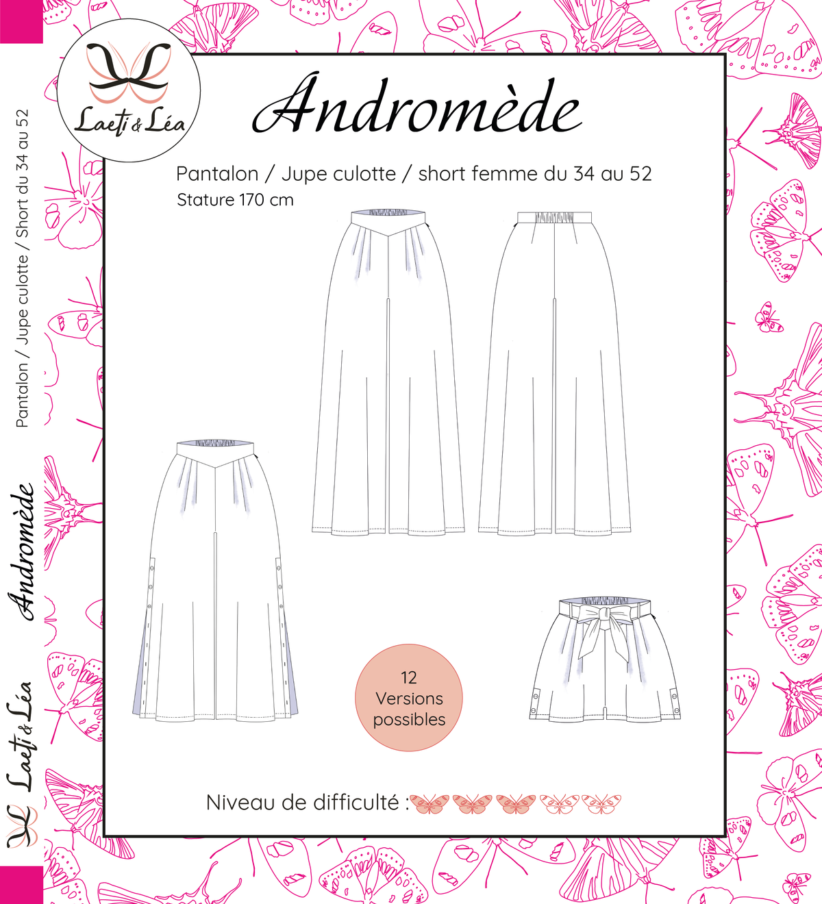 Pantalon / Jupe culotte / short Andromède Femme 32-52 (Patron de couture)