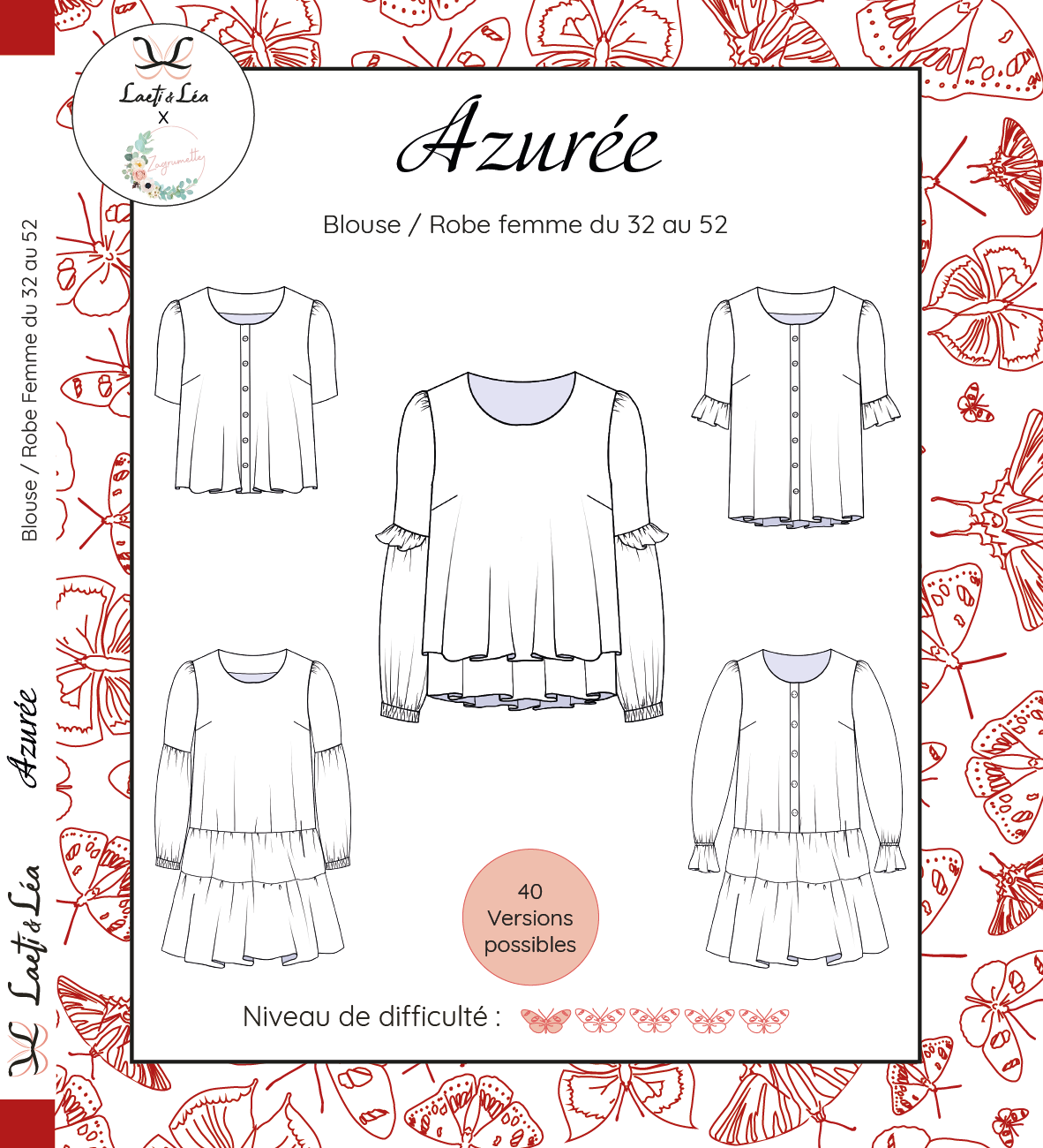 Blouse / Robe Azurée Femme 32-52 (Patron de couture)