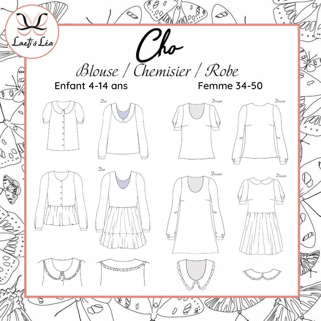 Blouse/robe Cho Femme 34-50 (Patron de couture)