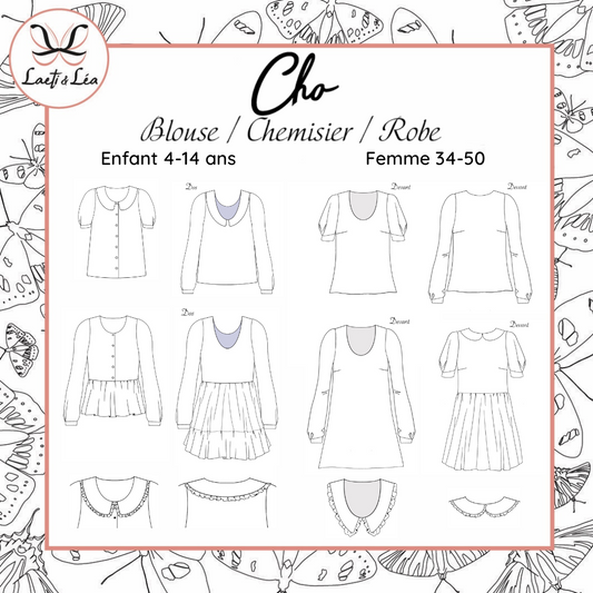 Blouse/robe Cho DUO Femme & Enfant (Patron de couture PDF)