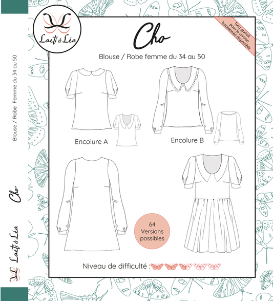 Blouse/robe Cho Femme 34-50 (Patron de couture)