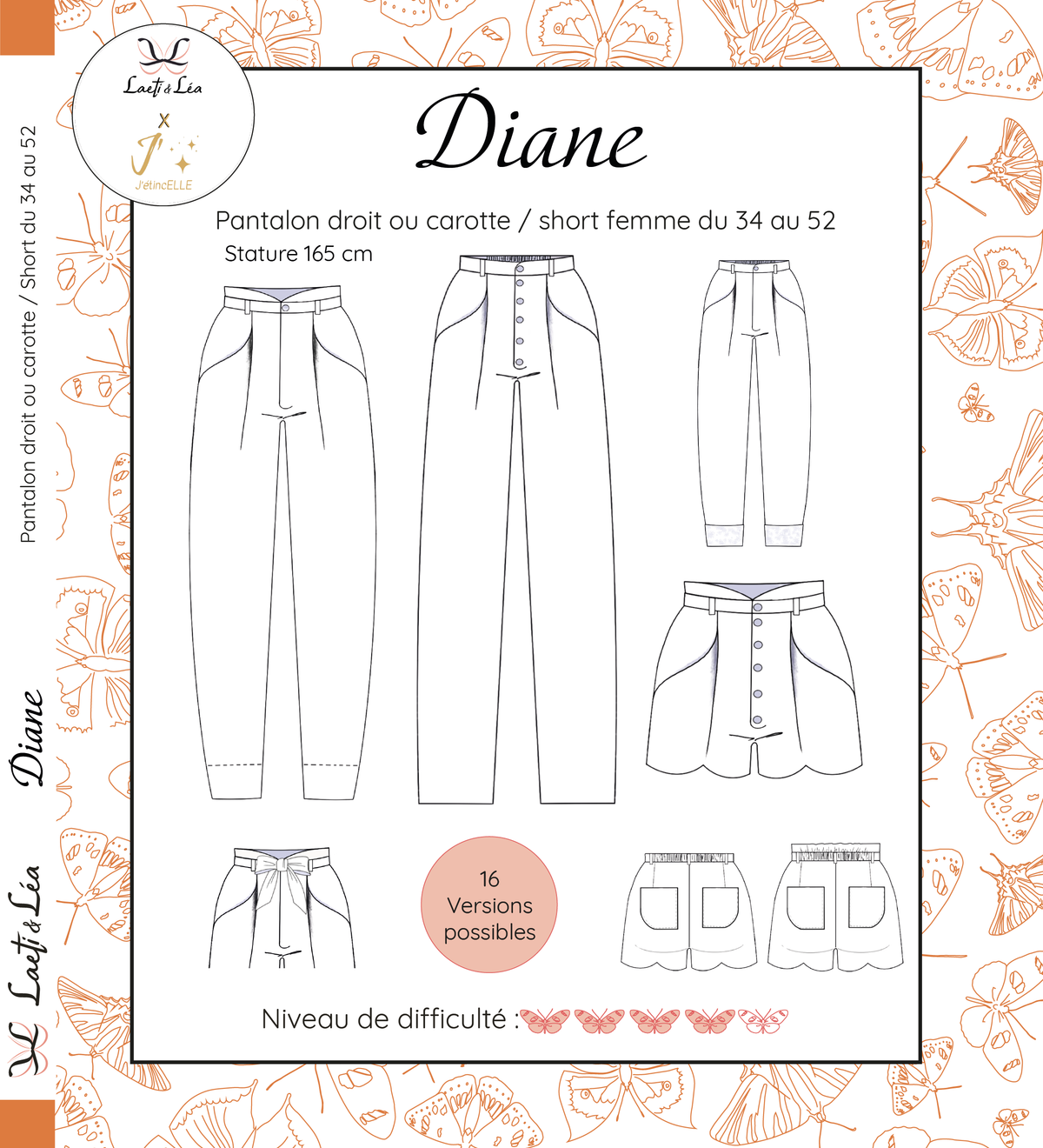 Pantalon / Short Diane Femme 34-52 (Patron de couture)