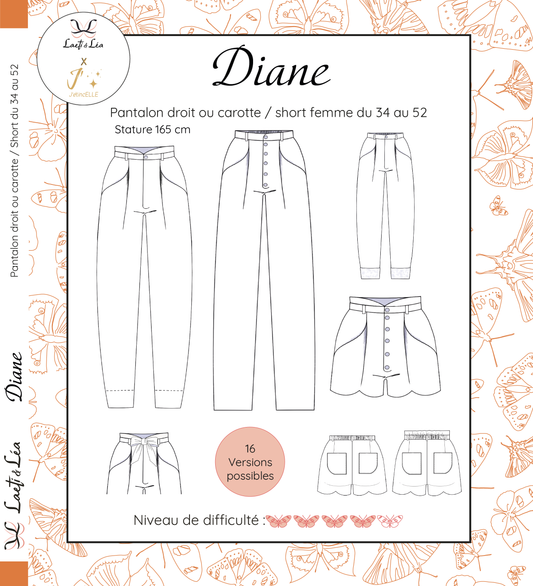 Pantalon / Short Diane Femme 34-52 (Patron de couture)