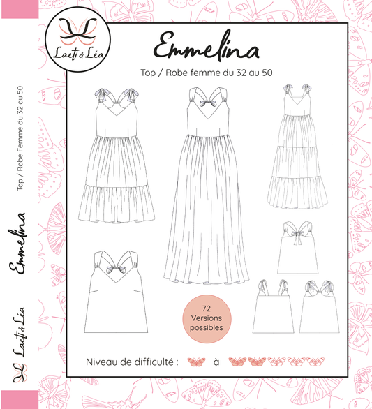 Robe/Top Emmelina Femme 32-50 (Patron de couture)