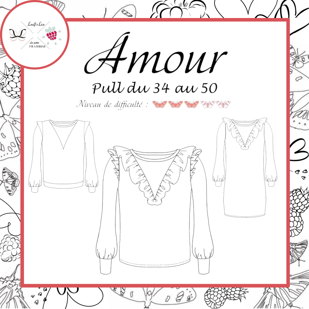 Pull Amour Femme 34-50 (Patron de couture)