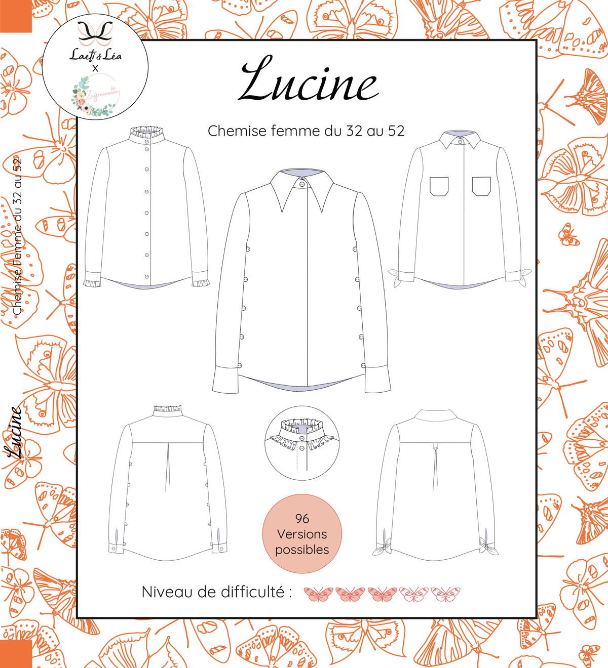 Chemise Lucine Femme 32-52 (Patron de couture)