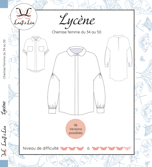 Chemisier Lycène Femme 34-50 (Patron de couture)