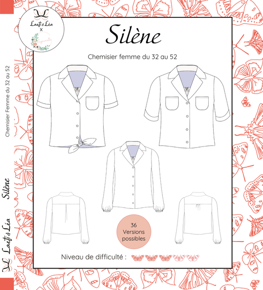 Chemisier Silène Femme 32-52 (Patron de couture)