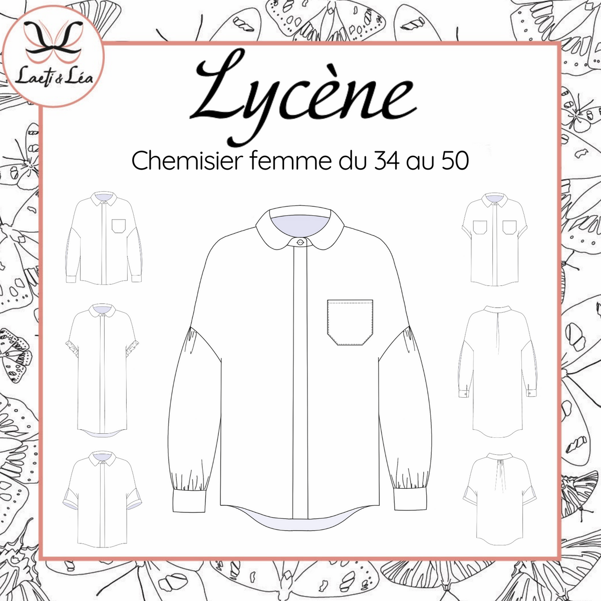 Chemisier Lycène Femme 34-50 (Patron de couture)