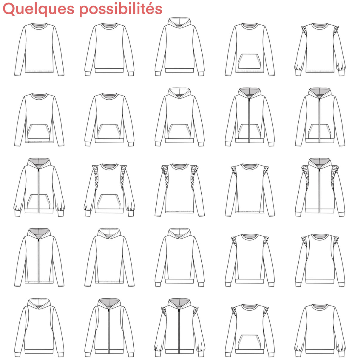 Sweat Monarque Adulte Mixte XS-XXXL (Patron de couture)