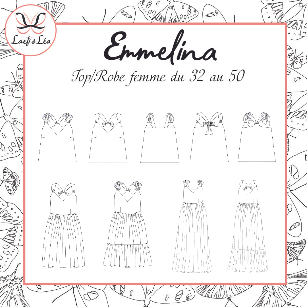 Robe/Top Emmelina Femme 32-50 (Patron de couture)