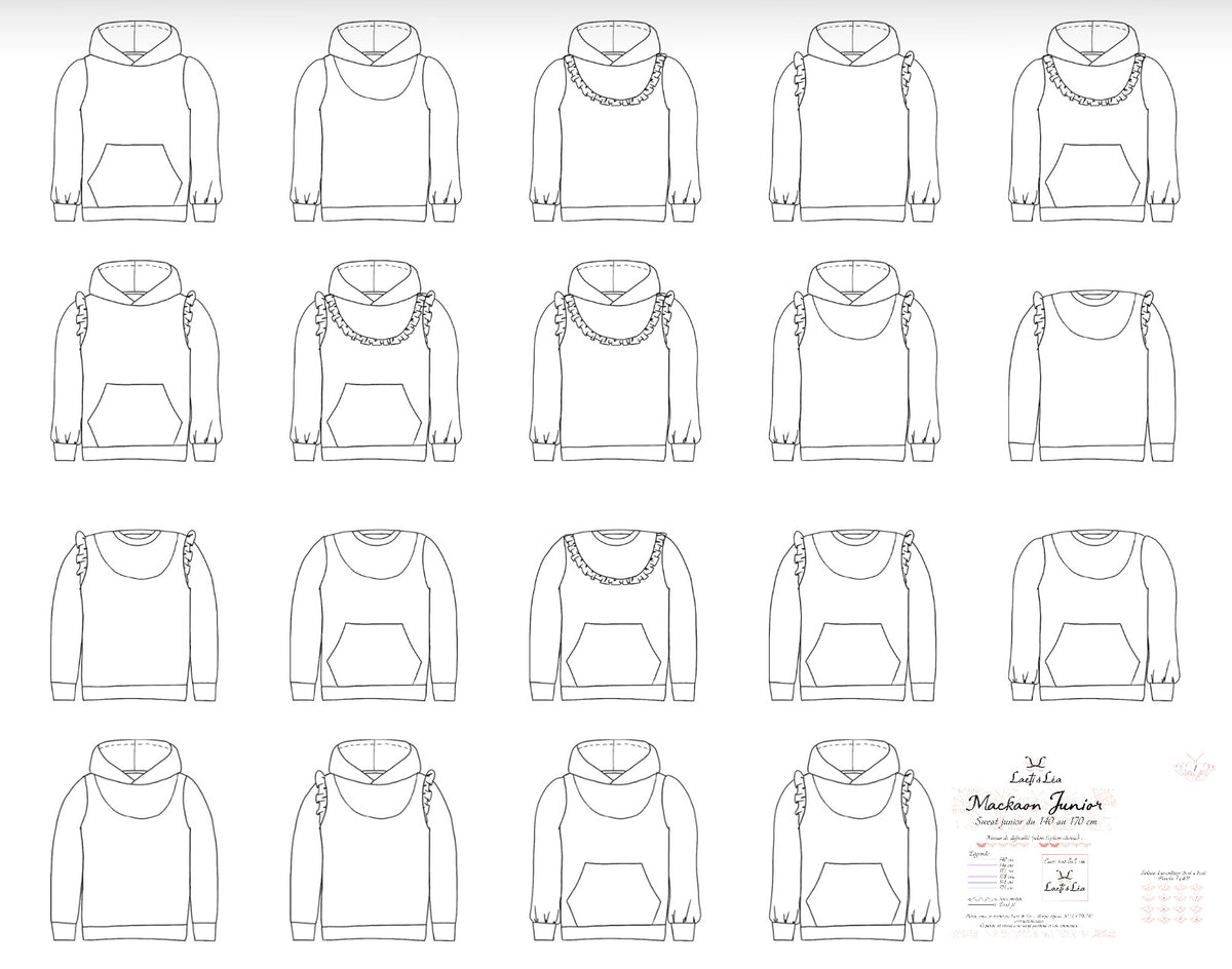 Sweat Mackaon Enfant / Junior 3-15 ans (Patron  de couture)